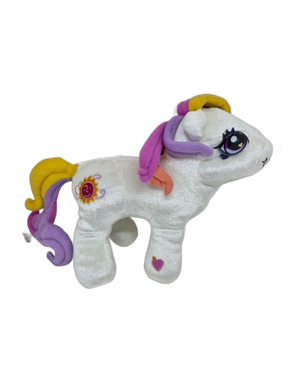 Vintage 2003 My Little Pony G3 Sunny Daze Plush 7" Nanco White Sunburst Toy